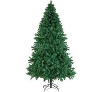 tectake® Artificial Christmas Tree in Rich Green with Dense Needles for Natural Look, Realistic Christmas Tree with Bendable Branches & Stable Metal Stand, Xmas Tree with Easy Setup & Storage - 230 cm
