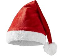 Christmas Hat Santa Claus Classic Adult Xmas Festive Pom-Pom Fluffy Red White Ne
