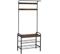 Tectake Coat & Shoe Rack, 85.5X36184Cm - Brown