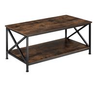 tectake Coffee Table Pittsburgh in Dark Brown TECTAKE Dark Brown