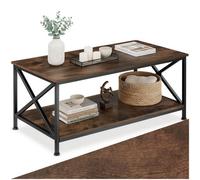 tectake Coffee Table Pittsburgh in Dark Brown TECTAKE Dark Brown