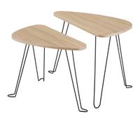 Coffee Tables Side Nesting Pair for Living Room Wood Modern Set of 2
