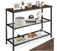 Tectake Console Table Bristol - Industrial Wood Dark, Rustic