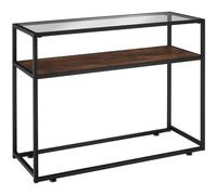 Kilkenny Console Table with Two Shelves - Dark Wood, none