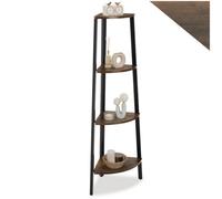 Tectake Corner Shelf Newbridge - 4 Levels - Industrial Wood Dark, Rustic