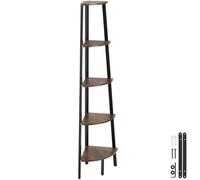 tectake Corner Shelf Portland - 5 Tiers in Brown TECTAKE Brown