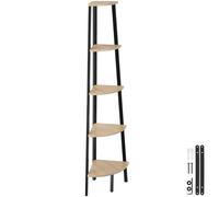 tectake Corner Shelf Portland - 5 Tiers in Light Brown TECTAKE Light Brown