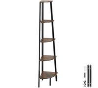 Tectake Corner Shelf Portland 5 Tiers - Brown