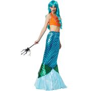 tectake Costumes Fantasy Women's Mermaid 3 in Blue | Size: 2XL TECTAKE Blue 2XL