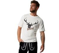Tectake Deer T-Shirt - Top For Men -302878 - White Xl