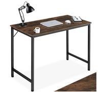 Tectake Desk Jenkins - Computer, Writing, Study Table 100 Cm - Industrial Wood Dark, Rustic