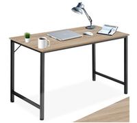Tectake Desk Jenkins - Computer, Writing, Study Table 140 Cm - Industrial Wood Light, Oak Sonoma