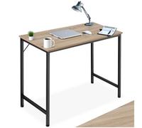 Tectake Desk Jenkins - Computer, Writing, Study Table 80 Cm - Industrial Wood Light, Oak Sonoma