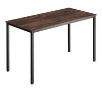 Tectake Desk Vanport - Height-Adjustable Plastic Feet 60 Cm - Industrial Wood Dark, Rustic