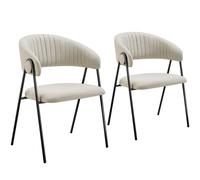 Tectake Bedano Dining Chair Grey Set Of 2, Grey