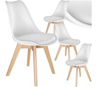 Tectake Egg Dining Chairs Frederikke, Set Of 4 - White