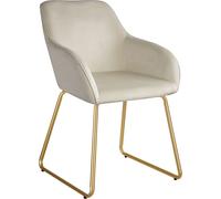 tectake Dining Chair Jeane in Cream | Size: 1 Pack TECTAKE Cream 1 Pack