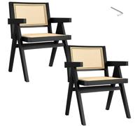 tectake Dining Chair Lizzy Set Of 2 - Black | Size: 2 Pack TECTAKE Black 2 Pack