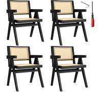 tectake Dining Chair Lizzy Set Of 4 - Black | Size: 4 Pack TECTAKE Black 4 Pack
