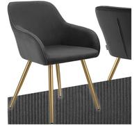 Dining Chair Upholstered Padded Armchair Breakfast Room Chairs Set Kitchen