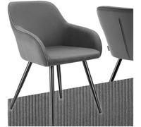 Dining Chair Upholstered Padded Armchair Breakfast Room Chairs Set Kitchen