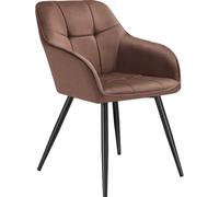 tectake Dining Chair Marilyn Per Piece - Brown/Black in Brown | Size: 1 Pack TECTAKE Brown 1 Pack