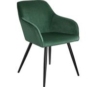 tectake Dining Chair Marilyn Per Piece - Dark Green / Black | Size: 1 Pack TECTAKE Dark Green 1 Pack