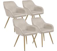 Dining Chair Velvet Upholstered Fabric Sets Home Furniture Living Room Gold Legs