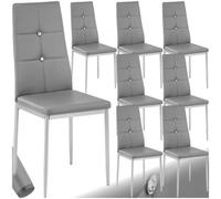 Tectake Dining Chairs With Rhinestone, Set Of 8 - Grey