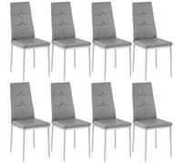 Dining Chairs Set 4 / 6 / 8 Padded Seat High Back Metal Legs Home Furniture