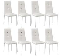 Dining Chairs Set 4 / 6 / 8 Padded Seat High Back Metal Legs Home Furniture