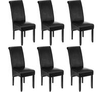 tectake Dining Chair Set Of 6 - Black | Size: 6 Pack TECTAKE Black 6 Pack