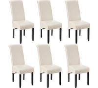 tectake Dining Chair Set Of 6 - Cream | Size: 6 Pack TECTAKE Cream 6 Pack