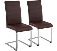tectake Dining Chairs Bettina Set Of 2 - Brown | Size: 2 Pack TECTAKE Brown 2 Pack