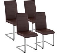tectake Dining Chairs Bettina Set Of 4 - Brown | Size: 4 Pack TECTAKE Brown 4 Pack