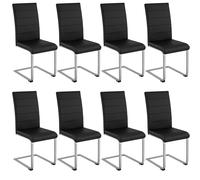 tectake Dining Chairs Bettina Set Of 8 - Black | Size: 8 Pack TECTAKE Black 8 Pack