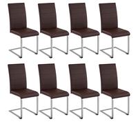 tectake Dining Chairs Bettina Set Of 8 - Brown | Size: 8 Pack TECTAKE Brown 8 Pack