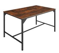 Tectake Dining Table Belfast - Rectangular - Industrial Wood Dark, Rustic