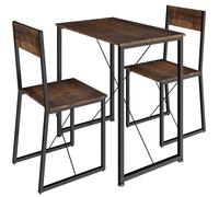 tectake Dining Table & Chairs Margate - 3-piece set in Brown TECTAKE Brown