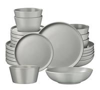 tectake Dinnerware Set Una in Grey TECTAKE Grey