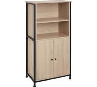 tectake Display Cabinet Doncaster in Light Brown TECTAKE Light Brown