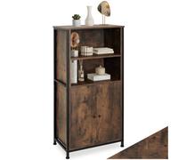 Tectake Display Cabinet Doncaster - Industrial Wood Dark, Rustic Freestanding