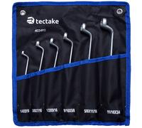 tectake Double Ring Spanner Set in Black TECTAKE Black
