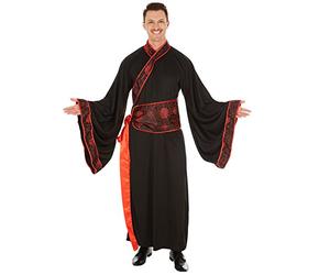 TecTake dressforfun Men’s Asian Costume | Long kimono-style robe | Far East-inspired style | includes extra belt (M | no. 301041)