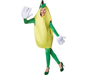TecTake dressforfun Pear Costume Fruits | Eye-catching: sleeveless top with built-in headpiece | Includes big, funny gloves | A costume that’s a little bit different (M | Nr. 301628)