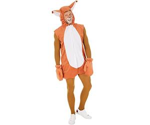 TecTake dressforfun Squirrel Costume for her and for him | Lovely and soft imitation fur | Hood with ears | includes Front zip, gloves and full-body tights (L | no. 300852)