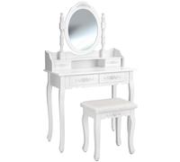 tectake Dressing Table in White TECTAKE White