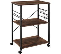 tectake Drinks Trolley Rugby in Brown | Size: 1 Pack TECTAKE Brown 1 Pack