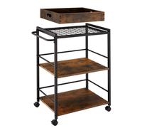 tectake Drinks Trolley Worcester in Brown | Size: 1 Pack TECTAKE Brown 1 Pack