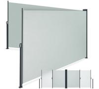 Tectake Extendable Double-Sided Awning With Roll-Up Mechanism 180 X 600 Cm - Grey